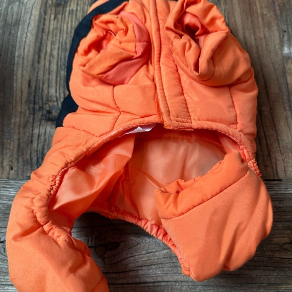 Orange Space-Themed custom Dog Jacket - Picture 2 of 3